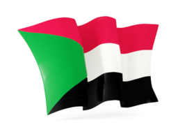 sudan waving flags