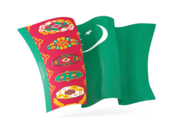 turkmenistan waving flags