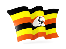 uganda waving flags