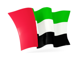 united arab emirates waving flags