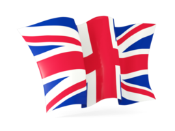 united kingdom waving flags