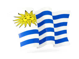 uruguay waving flags