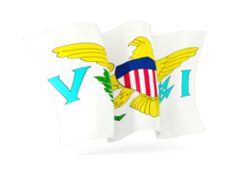 virgin islands us waving flags