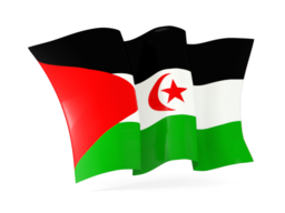 western sahara waving flags